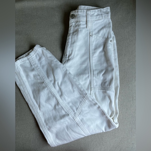 Zara Cargo Pants In White Size 2 - Picture 10 of 10